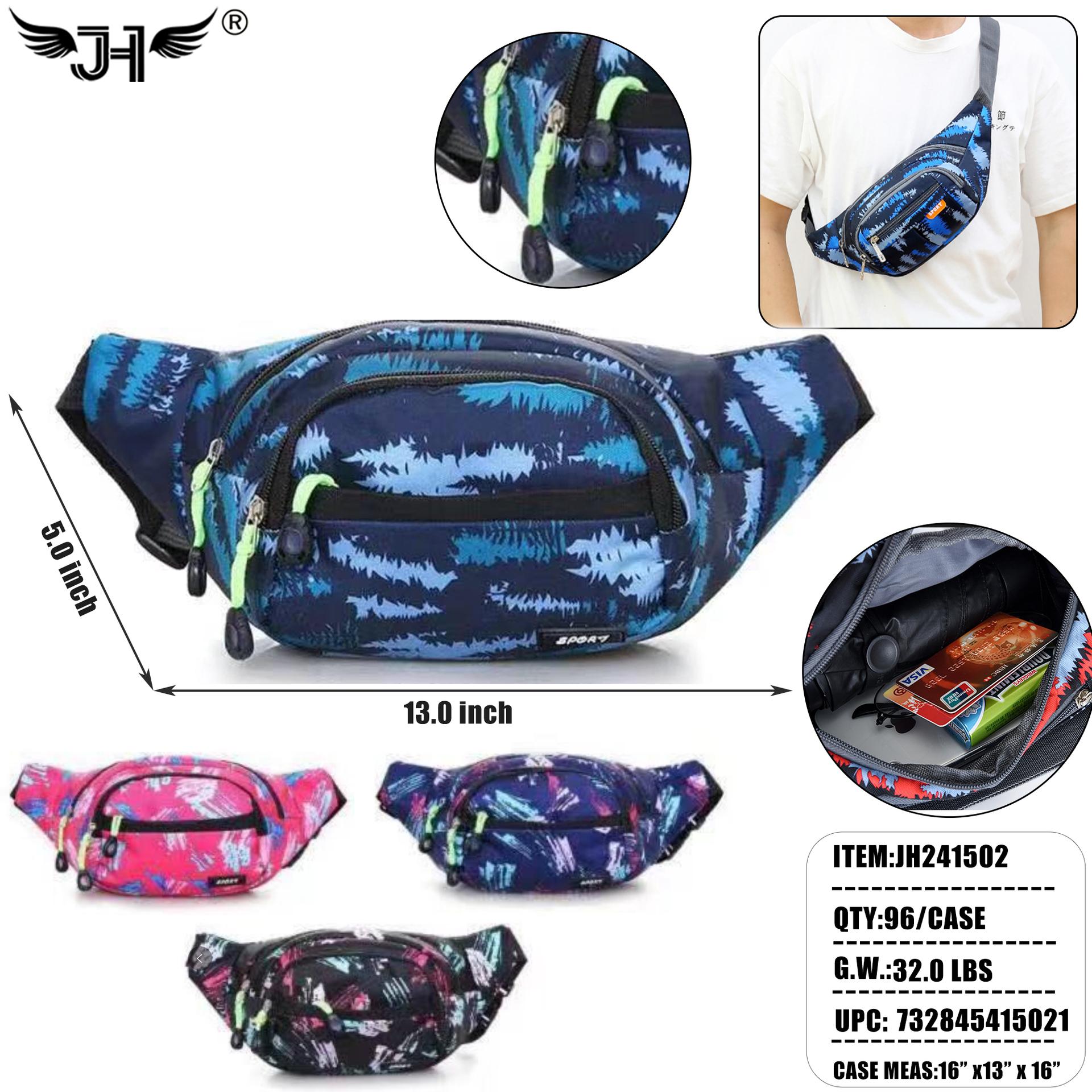 WAIST BAG - 4 COLOR MIX 5"X13" 12PC/8PK/96PC/CS image