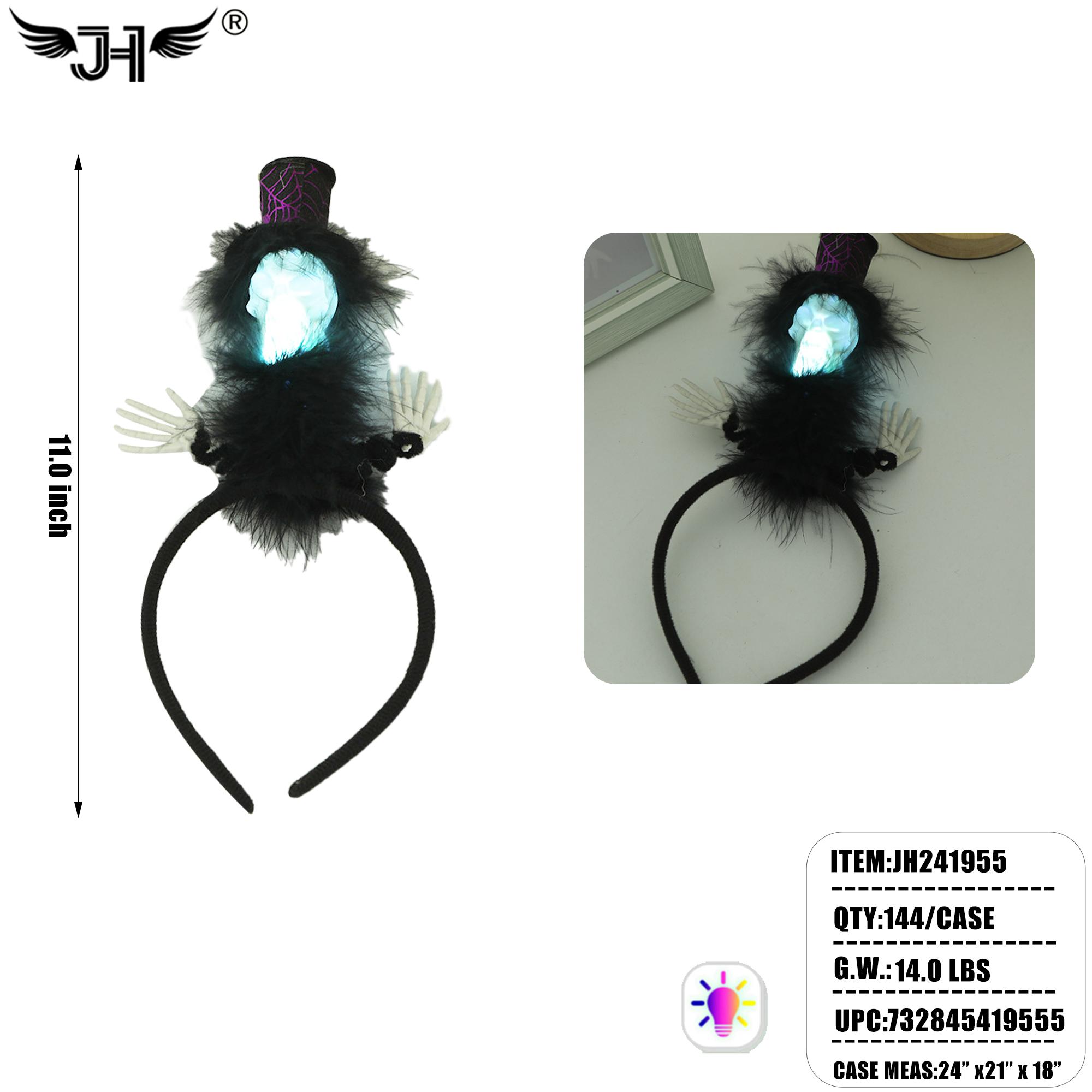 HALLOWEEN - HEADBAND LIGHT UP SKULL 12DZ/CS