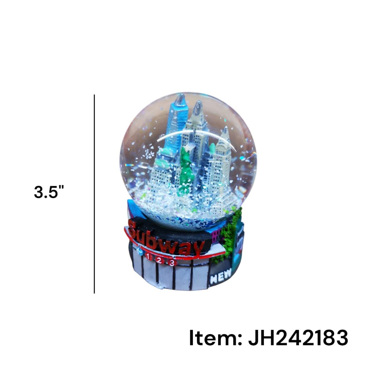NEW YORK SNOW GLOBE - 2.5" NYC LANDSCAPE 72PC/CS (JH242183) image