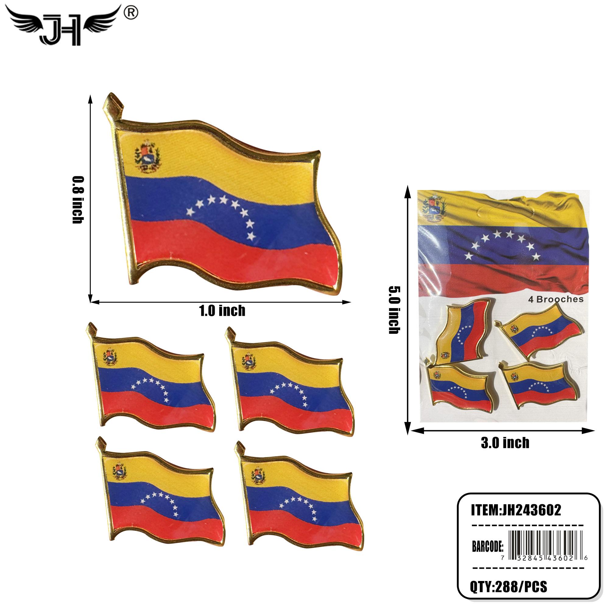 FLAG PIN - VENEZUELA (4CT) 24DZ/CS image