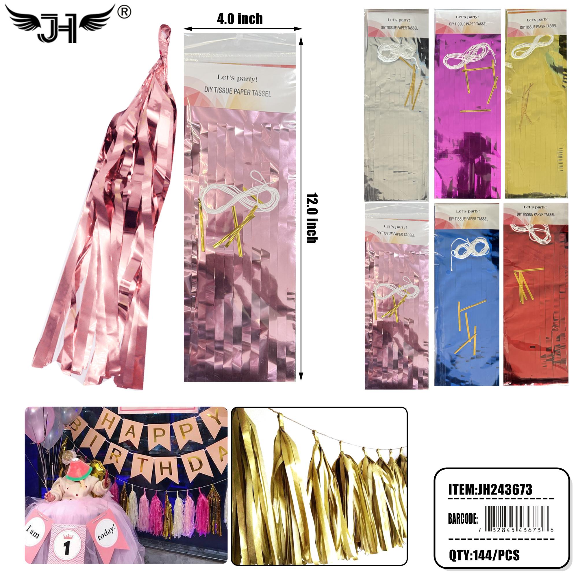 PARTY HANDING DECORATION -  FOIL GARLAND (5CT) 12DZ/CS image