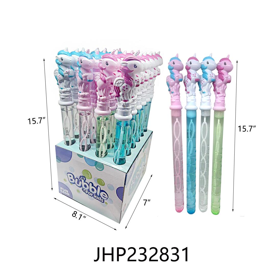 BUBBLE WAND - UNICORN STICK (24PC) 4BX/CS image