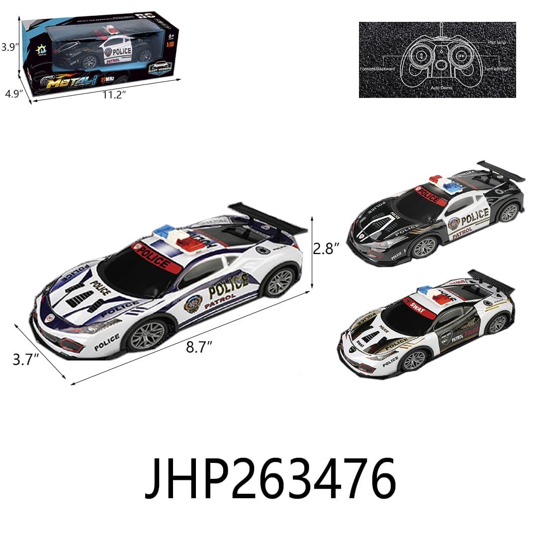 R/C CAR - DIECAST POLICE CAR RECHARGEABLE 12PC/2BX/24PC/CS image