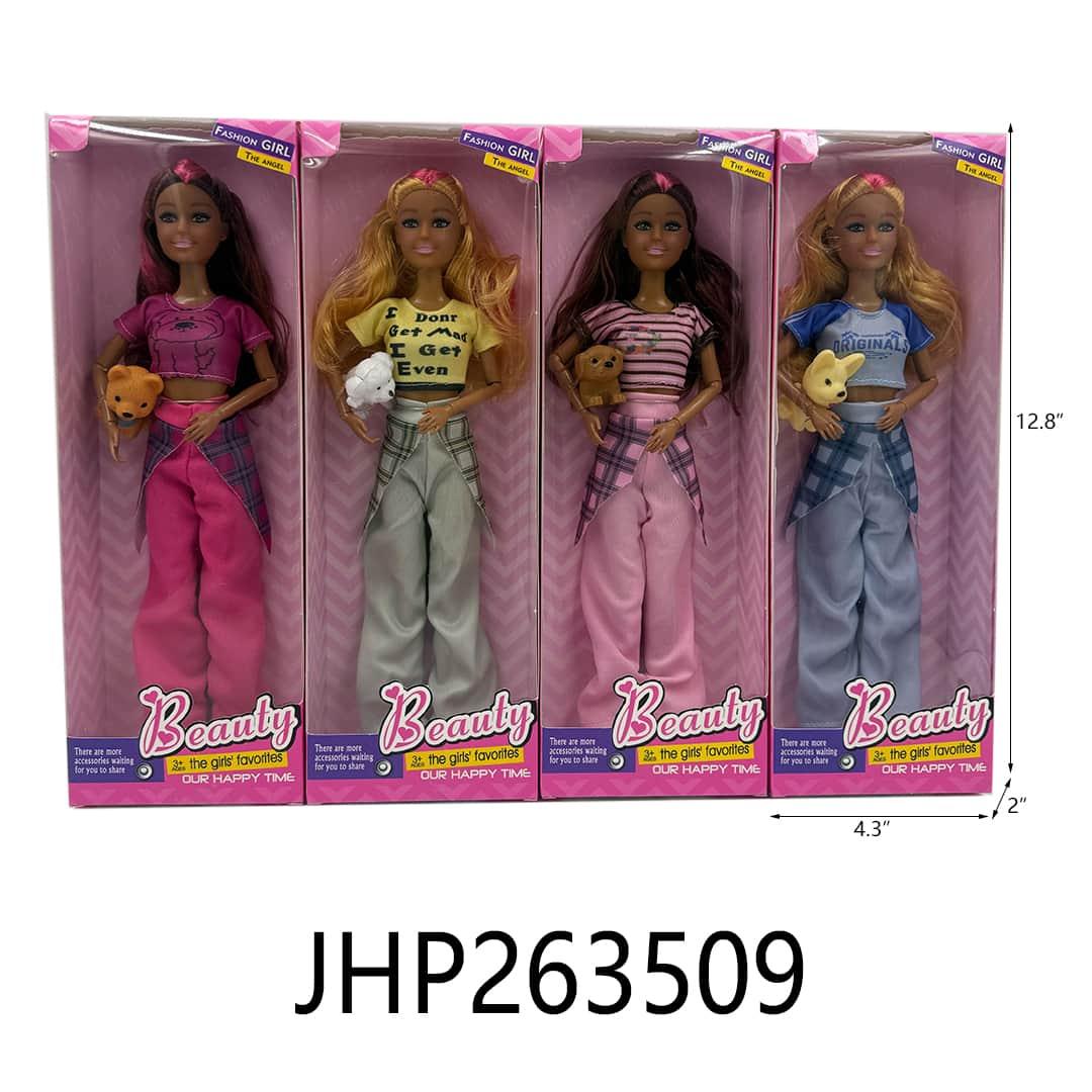 11.5"BLACK DOLL SET (9 JOINT,4STYLE) 36PC/2BX/72PC/CS image