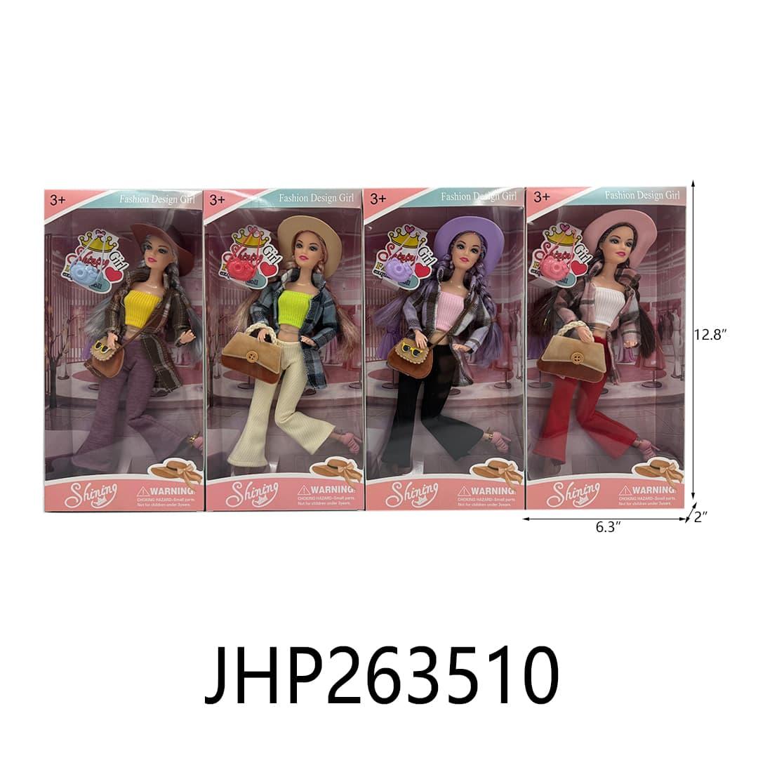 11.5"DOLL SET (11 JOINT,4STYLE) 24PC/2BX/48PC/CS image