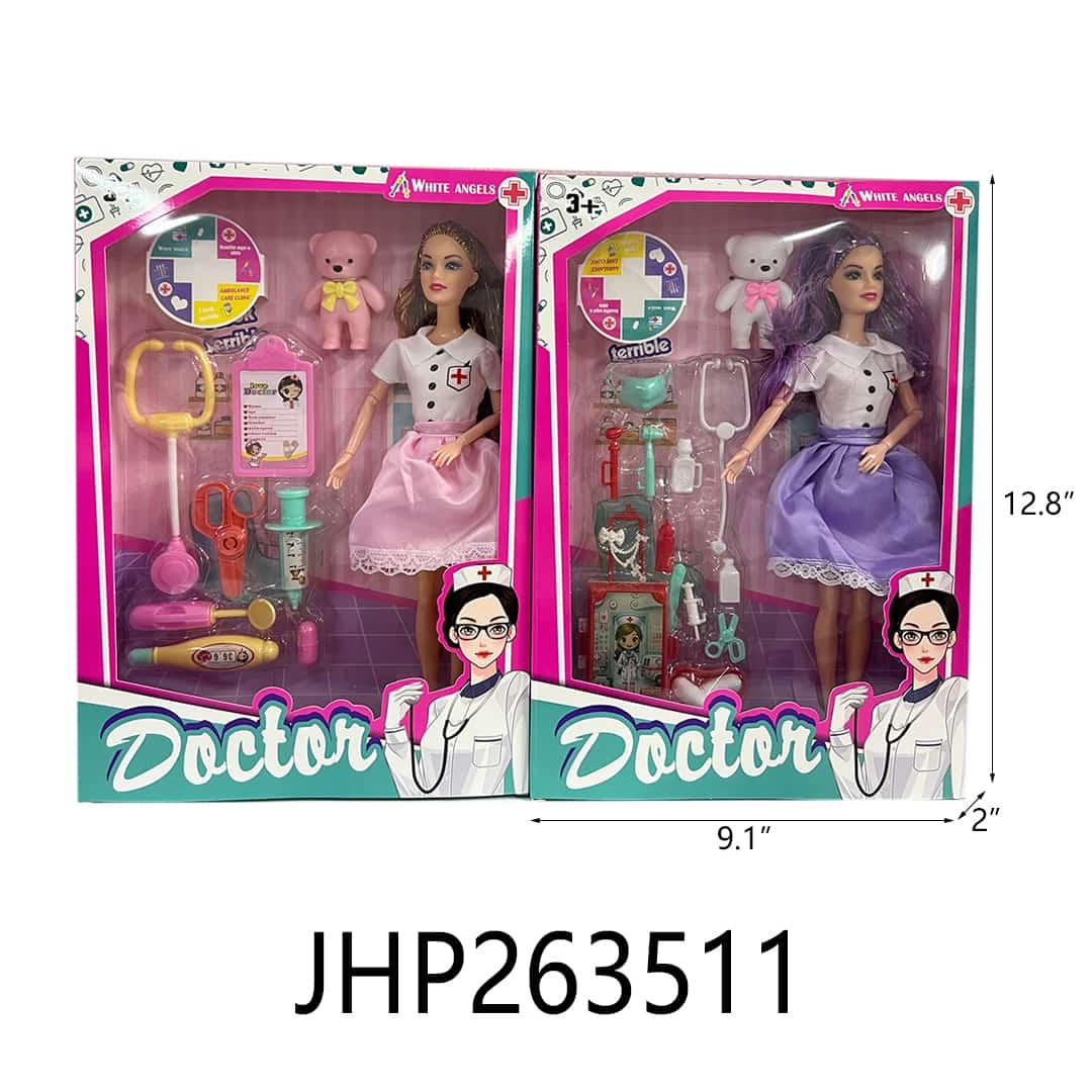 11.5"DOLL SET (9 JOINT,2STYLE) 18PC/2BX/36PC/CS image