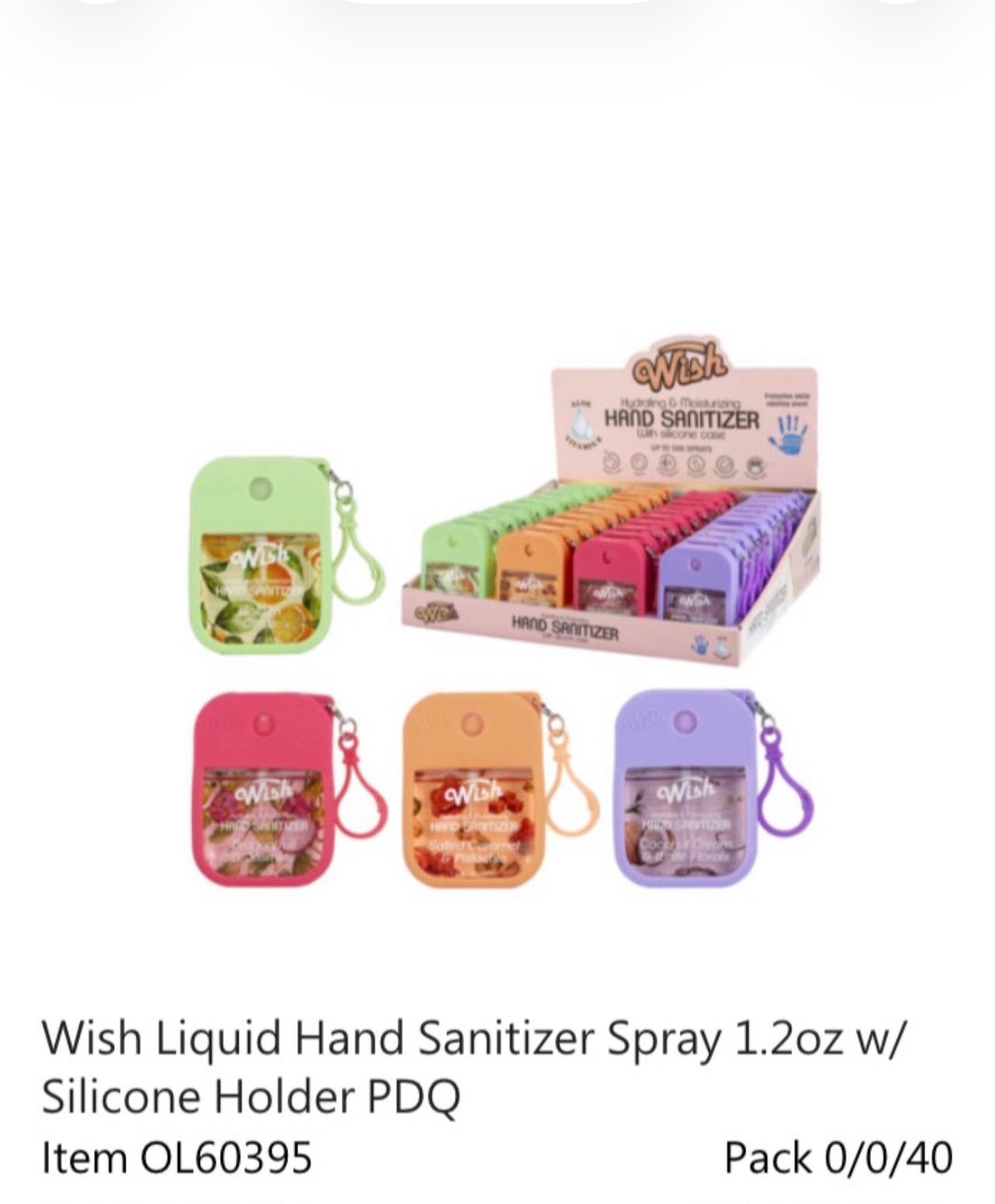 HAND SANITIZER SPRAY 1.2OZ W SILICONE (40PC) 1BX/CS (OL60395) image