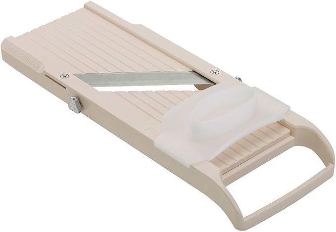 Benriner Super Standard Madoline Slicer, with with 4 Japanese Stainless Steel Blades, Almond image