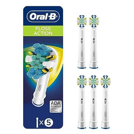 Oral-B FlossAction Electric Toothbrush Replacement Brush Heads Refills, 5 Count