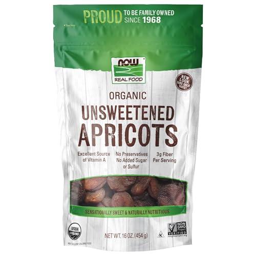 NOW Foods, Organic Dried Apricots, Unsweetened, No Preservatives, Added Sugar or Sulfur, 16-Ounce (Packaging May Vary) image