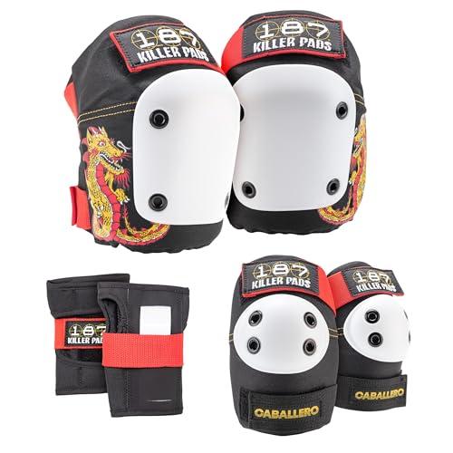 187 Killer Pads Six Pack Pad Set, Protective Gear for Elbows, Knees, and Wrists - Ideal for Skateboarding, Roller Skating, and Inline Skating (B09W3TVNW3) image