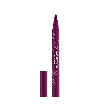 Covergirl Outlast Lipstain, 91 Extra Witchy, Smooth Application, Precise Pen-Like Tip, Transfer-Proof, Satin Stained Finish, Vegan Formula, 0.06oz