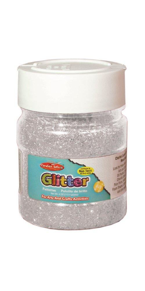 Creative Arts by Charles Leonard Glitter, 4 Ounce Bottle, Silver (41445) image