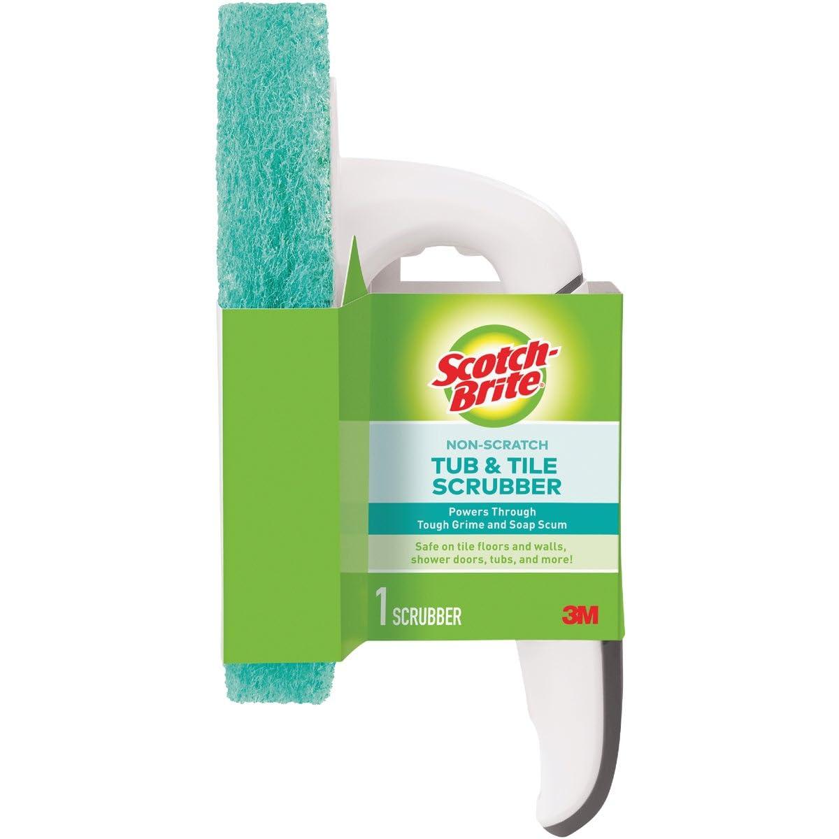 Scotch-Brite Non-Scratch Bathroom Scrub Brush Blue image