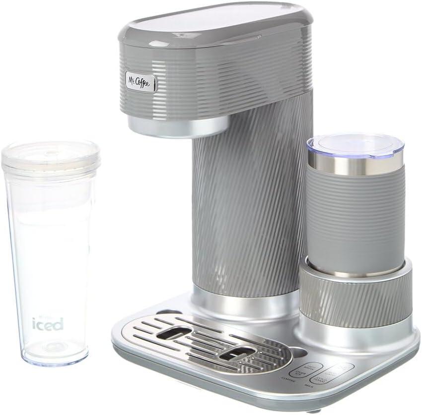 Mr. Coffee 4-in-1 Latte Lux Iced Hot Coffee Maker with Built-In Milk Frother Single-Serve 22 Ounces image