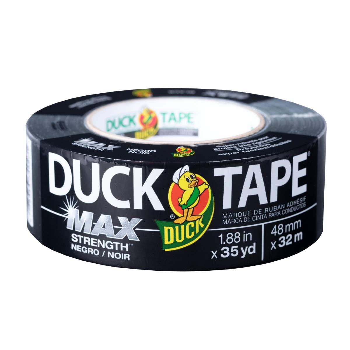 Duck Brand Max Strength Duct Tape - 1 Roll - Heavy Duty Hold - 1.88 Inch x 35 Yards - Black (240867) image