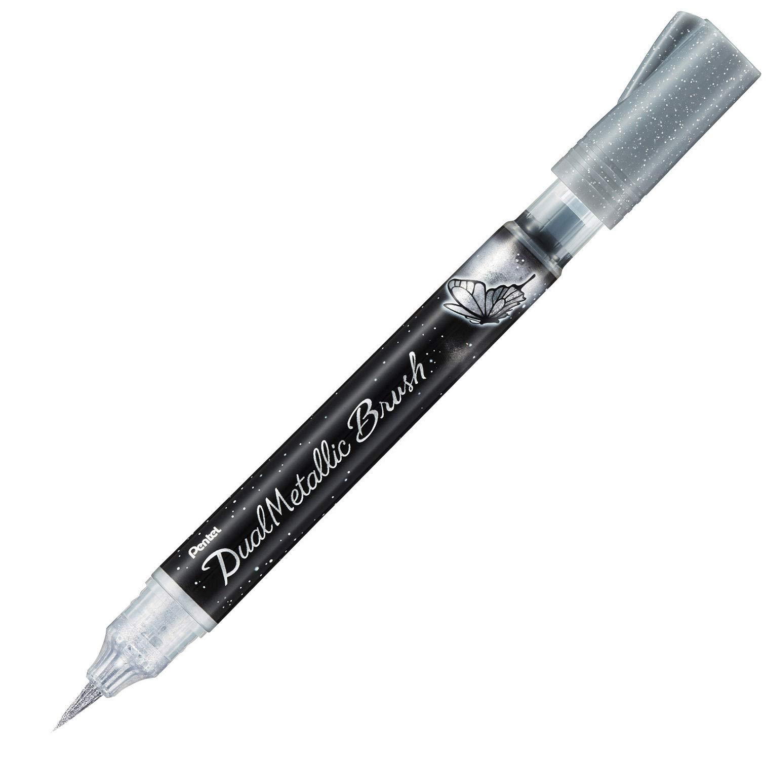 Pentel XGFH-DZ Dual Metallic Brush, Silver image