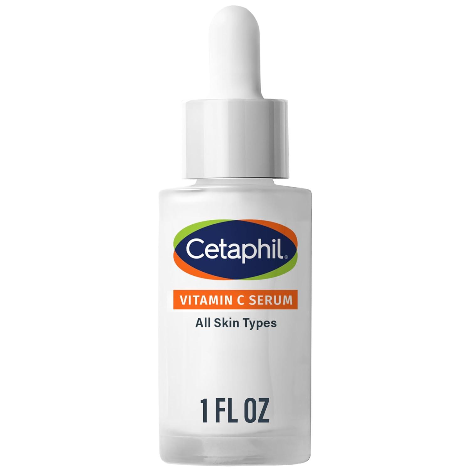 Cetaphil Vitamin C Serum, Visibly Reduces Look of Dark Spots and Hyperpigmentation, Formulated with Niacinamide, Designed for Sensitive Skin, Fragrance Free, Dermatologist Tested, 1oz
image