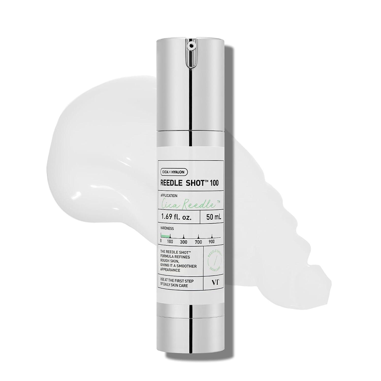 VT COSMETICS CICA Reedle Shot 100, Spicule Microneedling Serum for Pore Care & Exfoliation, Exosome, Centella Asiatica for Glass Skin, Skin Texture, Korean Liquid Skin Booster (1.69 Fl Oz / 50ml) image