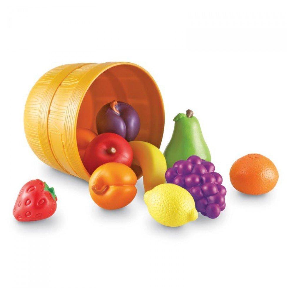 Learning Resources New Sprouts Bushel of Fruit - 10 Pieces, Ages 18+ months Toddler Learning Toys, Pretend Play Food for Toddlers, Kitchen Toys image