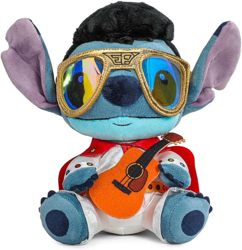Disney Lilo and Stitch - Collectible White Jumpsuit Elivs Stitch 8 Inch Stuffed Plush Phunny Figure, by Kidrobot