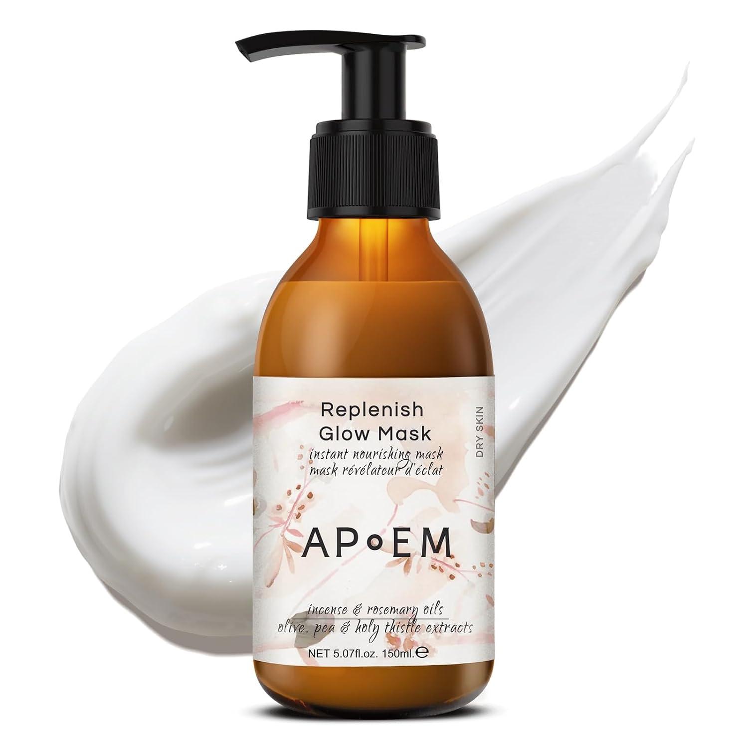 Replenish Glow Mask | face masks skincare for instant plumping, deep hydration, anti-aging & firming | smoothing fine lines, brightening & antioxidant protection | Spanish skincare, 150ml image
