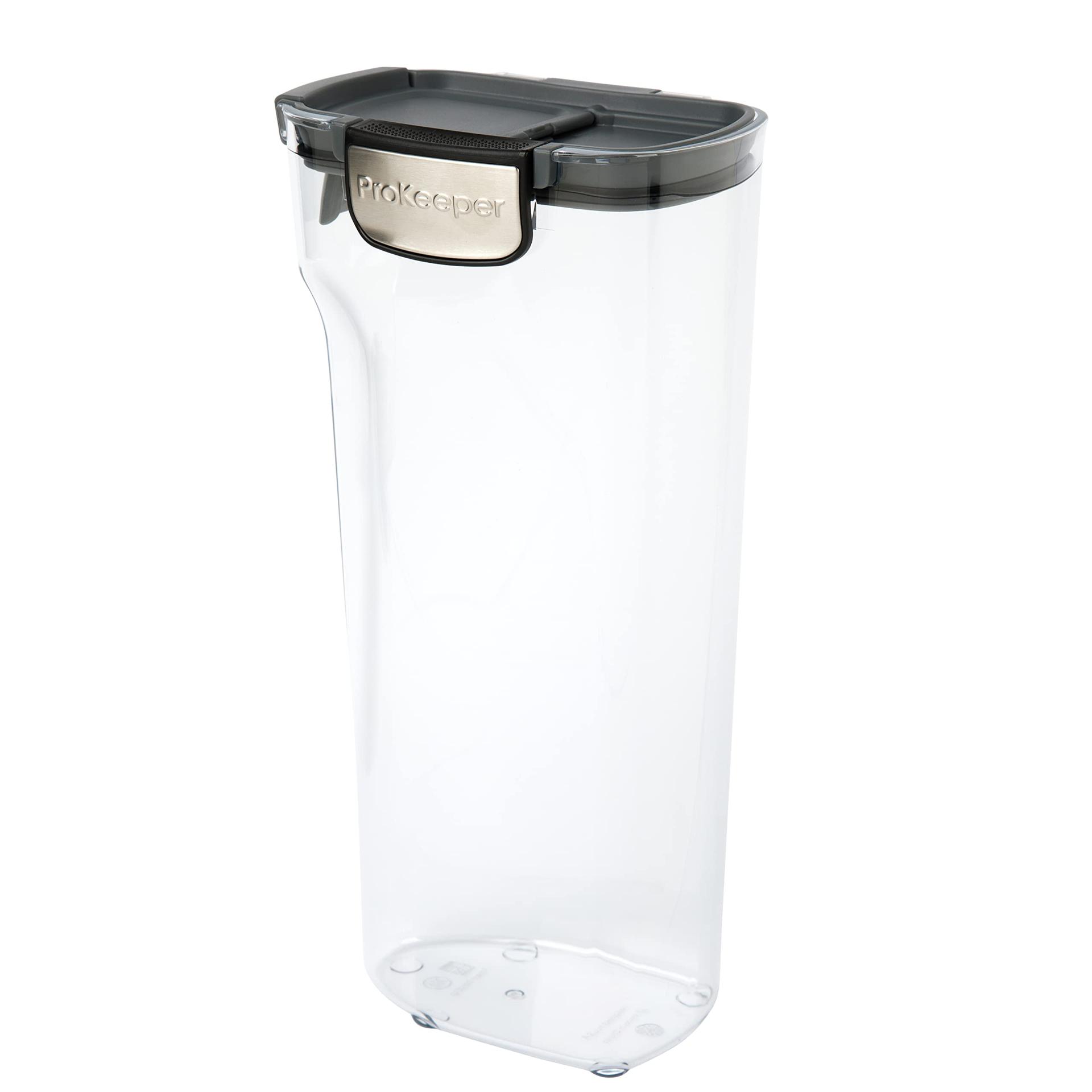 ProKeeper+ by Progressive International Clear Plastic Airtight Food Baker's Kitchen Storage Organization Container Canister Set with Magnetic Accessories (Pasta 2.4-Quart) image