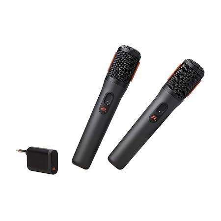 JBL PartyBox Wireless Mic - 2X Digital Wireless Microphones, Rechargeable Battery (20hrs - 700mAh), Black image