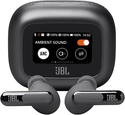 JBL Live Beam 3 - True Wireless Noise-Cancelling Stick-Closed Earbuds, 48Hrs Total Playback, Wireless Charging, 6 Mics for Perfect Calls, Multi-Point Connection, IP55 Waterproof and dustproof (Black) image