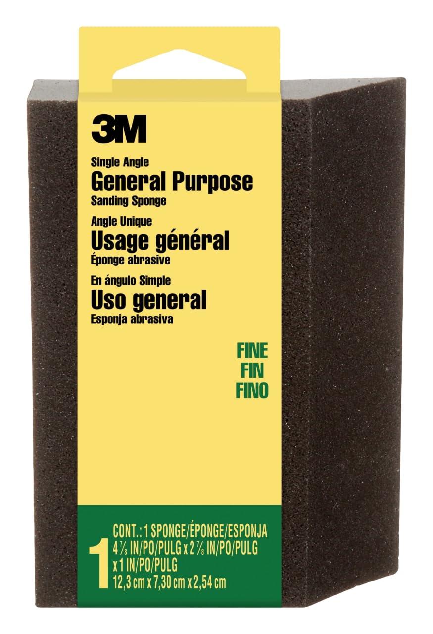 3M Sanding Sponge Single Angle, Fine grit, 4.875-in x 2.875-in by 1-in image
