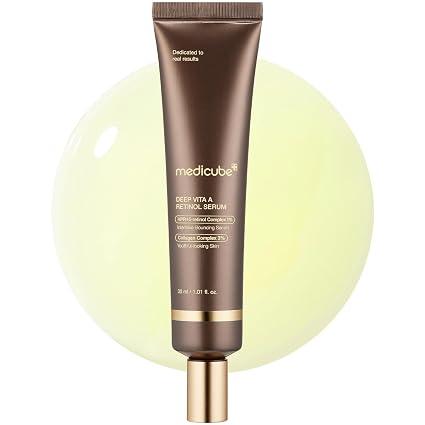 Medicube Deep Reviving Bakuchiol Retinol Facial Serum - Anti-Aging 4th Gen Retinol & Bakuchiol - Targets Fine Lines, Uneven Skin Tone, Blemish Scars - Korean Skin Care, Low Irritant, 1.01 oz image