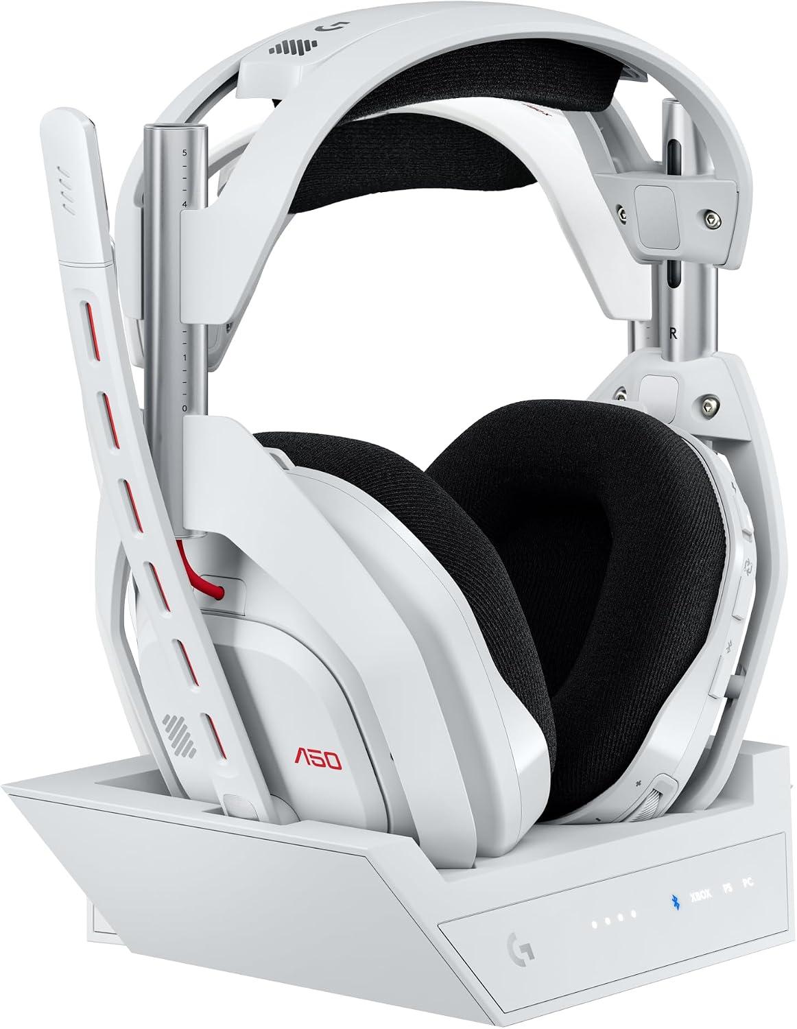 Logitech G Astro A50 Omni-Platform Wireless Gaming Headset + Base Station for PS5, Xbox, PC: PLAYSYNC Audio Switcher, <16 bit/48kHz (Console), <24...
