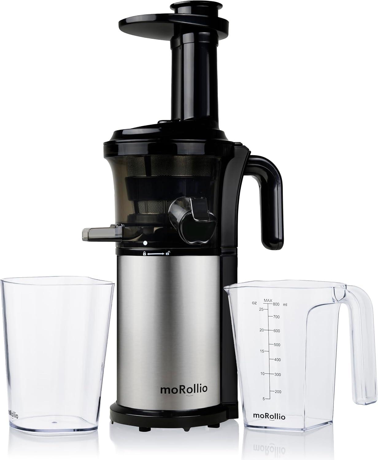 Cold Press Juicer; Slow Masticating Juicer Machine for Vegetables and Fruit; 200W Powerful Slow Juicer, High Extraction Rate, Easy to Clean image