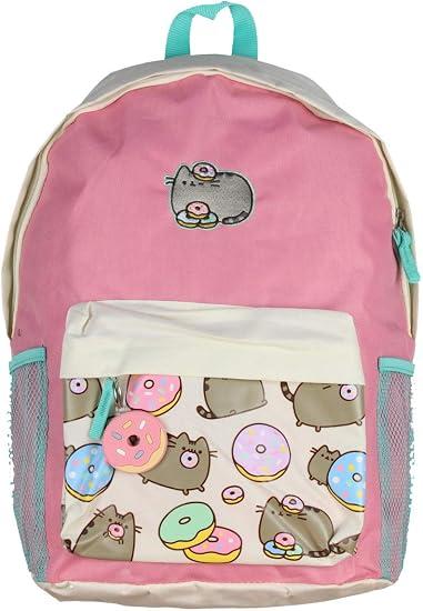 Pusheen Cat Donuts Zipper Backpack with Front Pocket and Donut Charm image