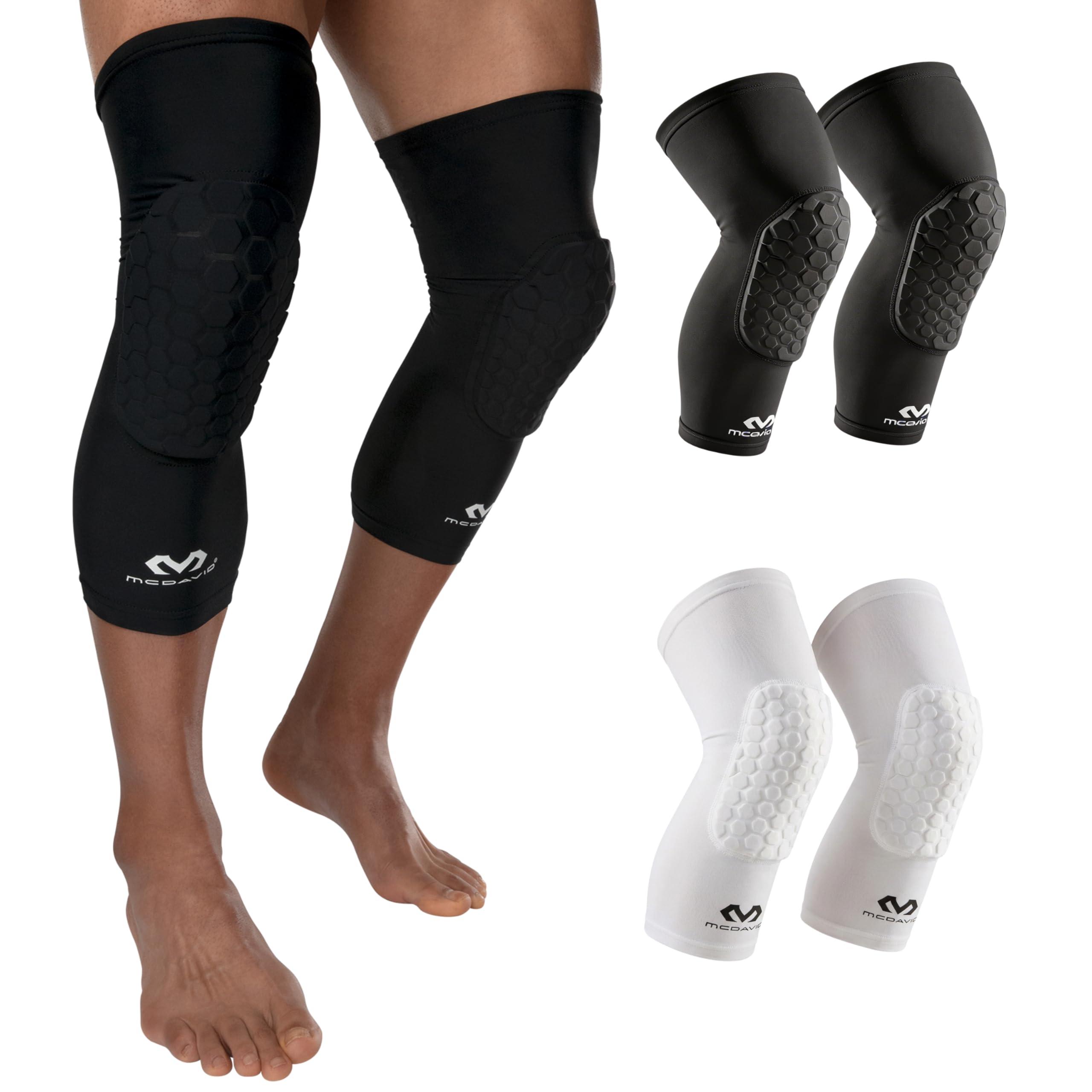 Knee Compression Sleeves: McDavid Hex Knee Pads Compression Leg Sleeve for Basketball, Volleyball, Weightlifting, and More - Pair of Sleeves (B006INRQ5U) image
