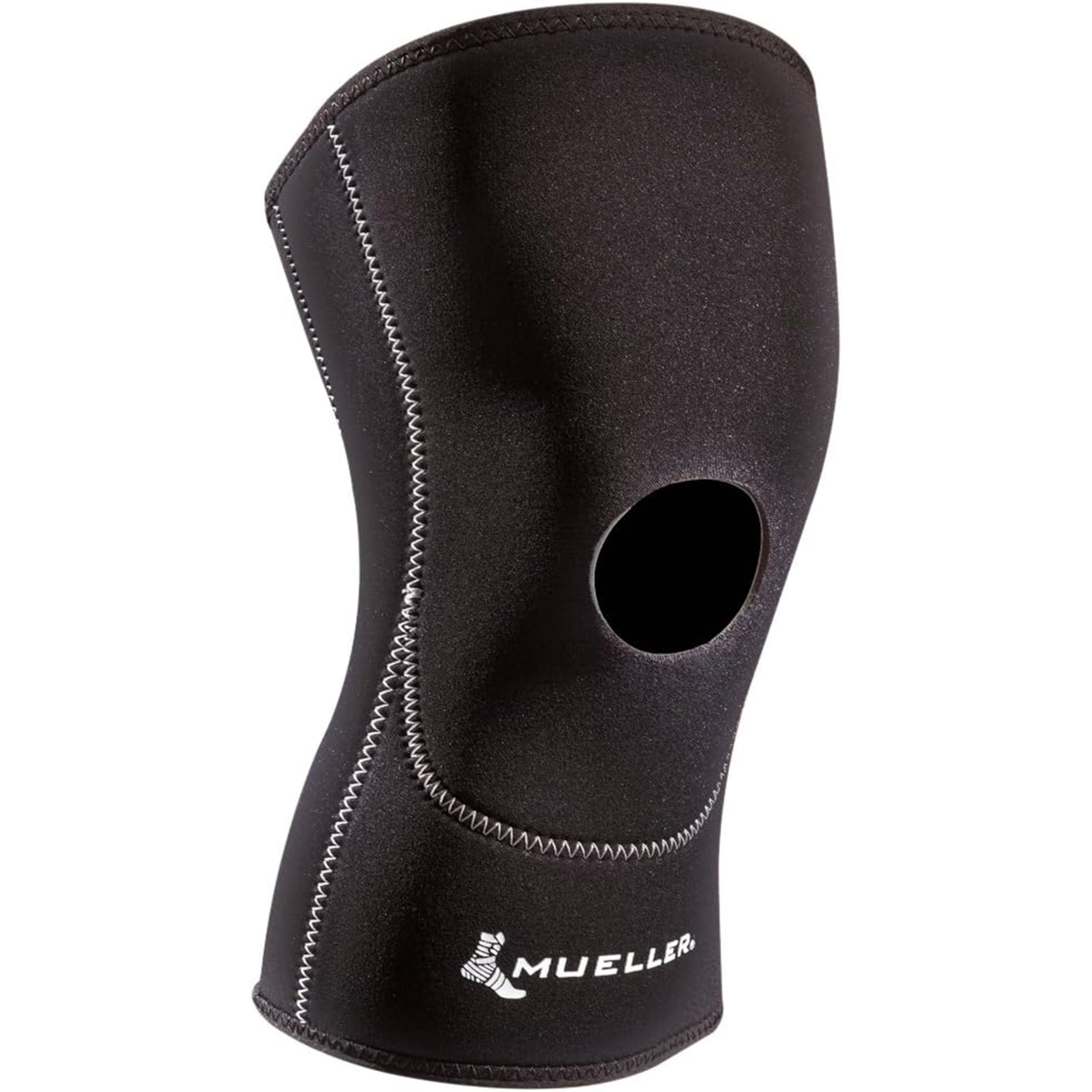 MUELLER Sports Medicine Open Patella Knee Sleeve, Knee Pain Relief Support for Men and Women, Ideal for Arthritis, Sprains, Black (B01NC2AYTY) image