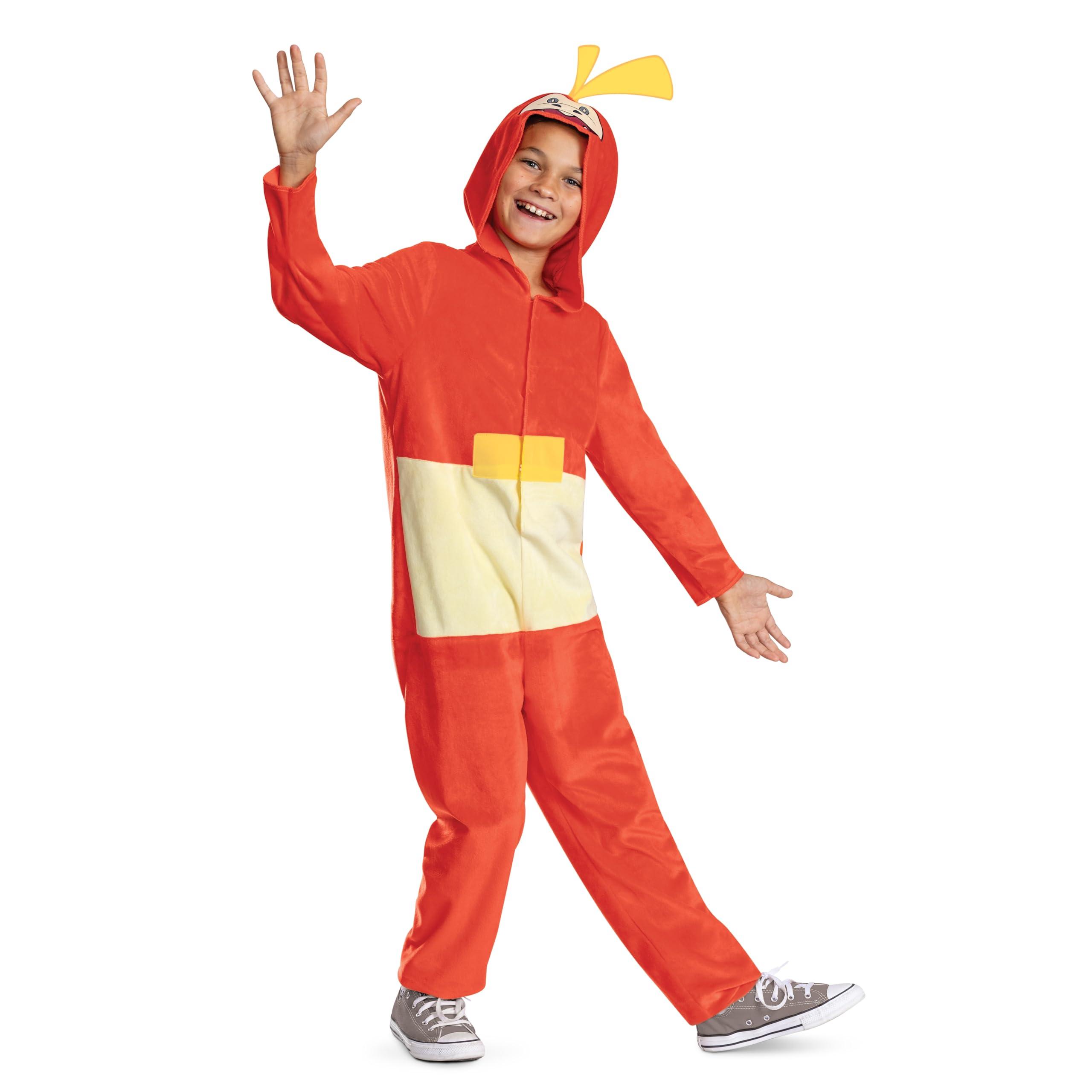 Disguise Fuecoco Costume for Kids, Official Pokemon Hooded Jumpsuit Costume, Child Size (7-8)