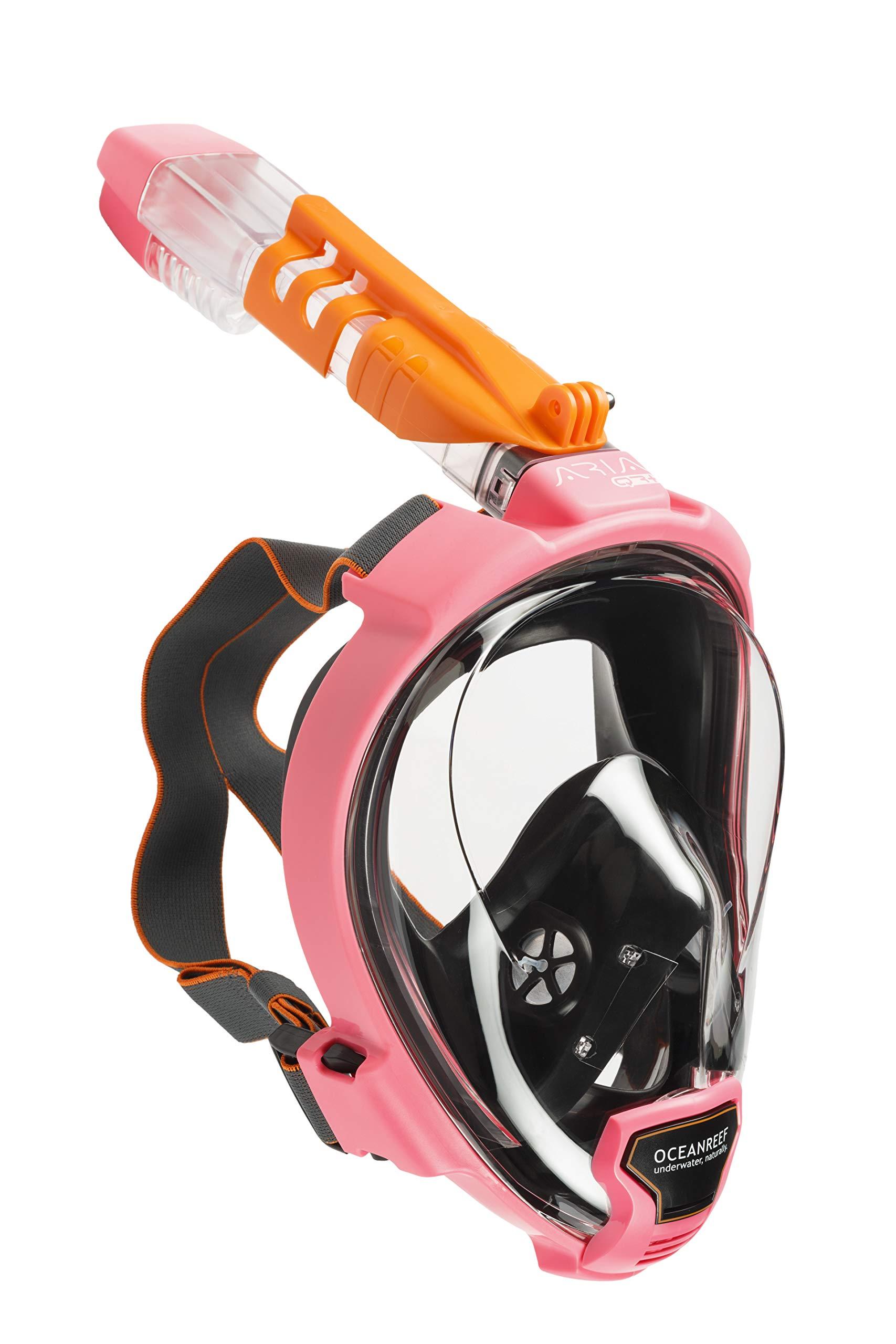 OCEAN REEF - Aria QR + Quick Release Snorkeling Mask - Full Face Snorkeling Mask - 180 Degree Underwater Vision - 8 Colours and 4 Sizes (B07JQMBBQJ) image