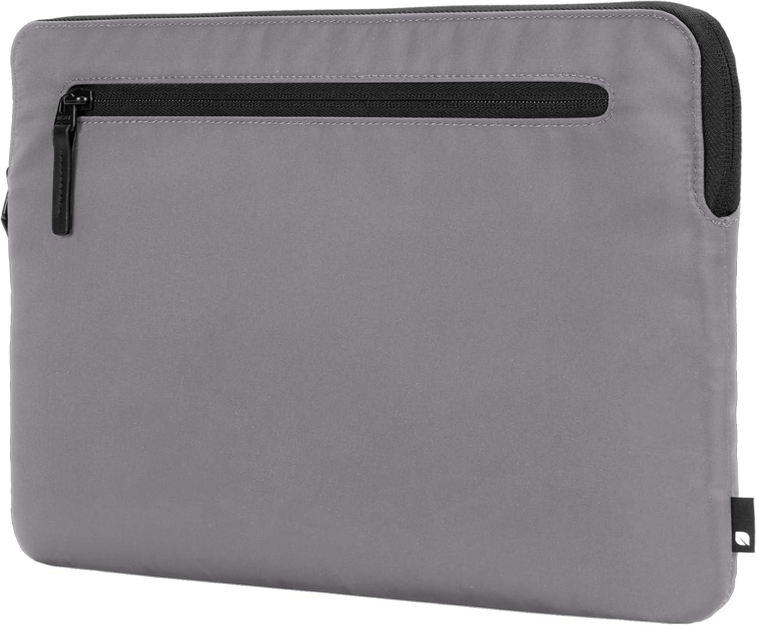 Incase Compact Laptop Sleeve with Flight Nylon - 14-inch MacBook/Laptop & iPad/Tablet Sleeve - Faux Fur Lining, Lightweight, Durable, Weather Resistant, Slip Pocket for Accessories - Conte Grey