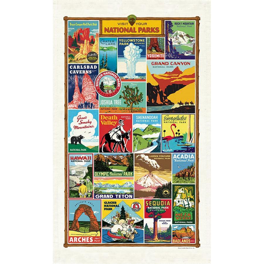 Cavallini & Co. Tea Towel- National Parks image