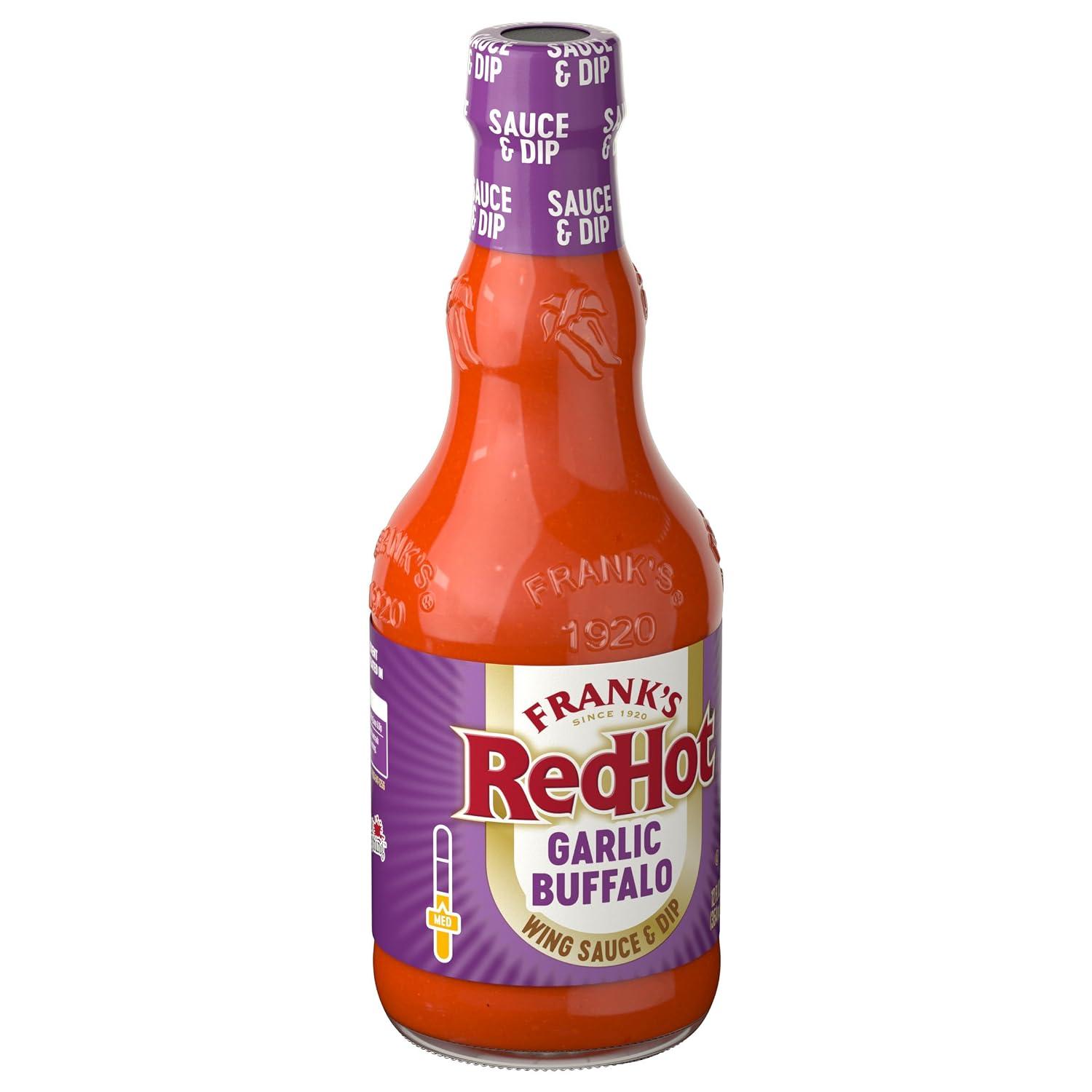 Frank's RedHot Garlic Buffalo Wings Hot Sauce, 12 fl oz