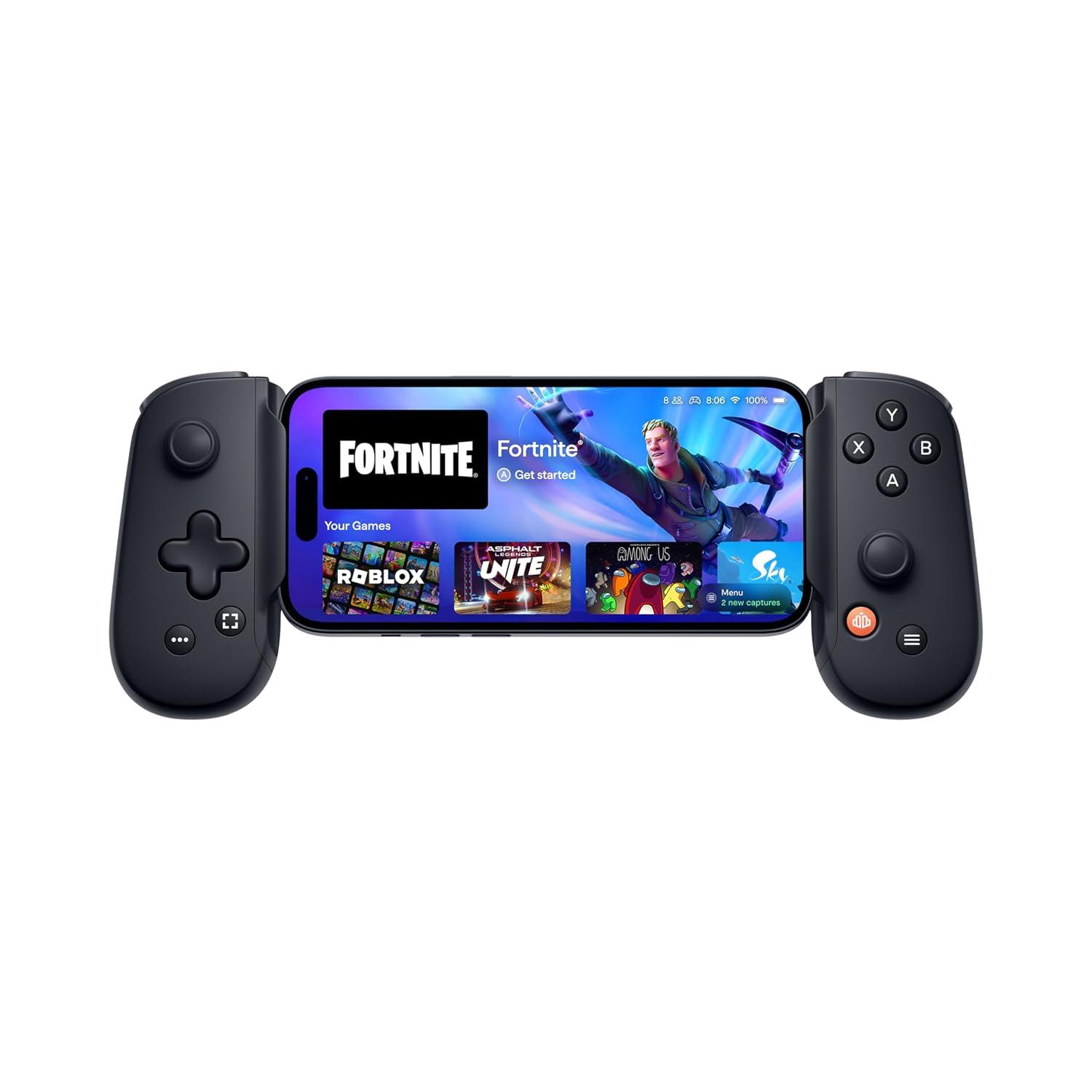 BACKBONE One Mobile Gaming Controller for iPhone 14 & Older (Lightning) 2nd Gen, Phone Controller, Play Xbox, PlayStation, PC, App Games & More (With 3 Months of Apple Arcade Access) image
