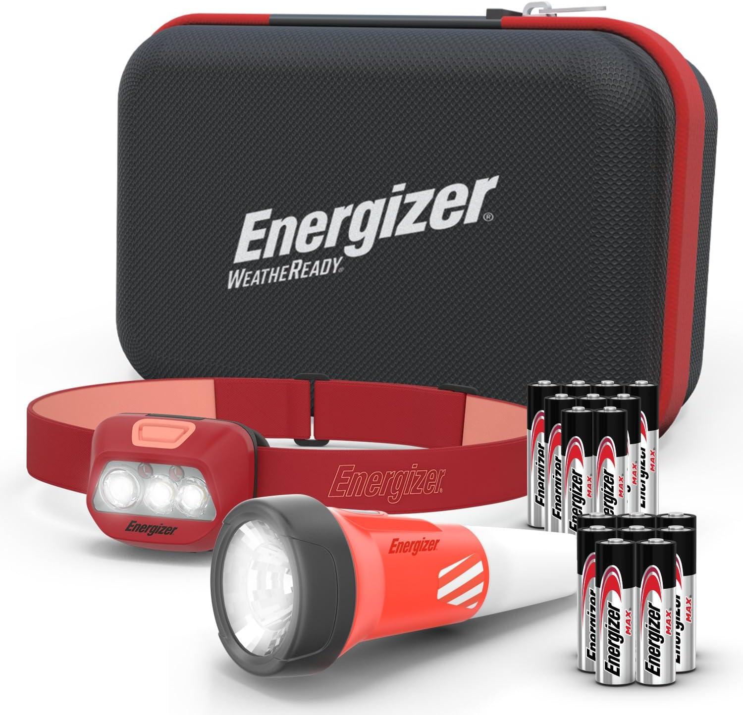 Energizer WeatheReady Power Outage Kit with 2-in-1 LED Flashlight Lantern, LED Headlamp, IPX4 Water-Resistant, image