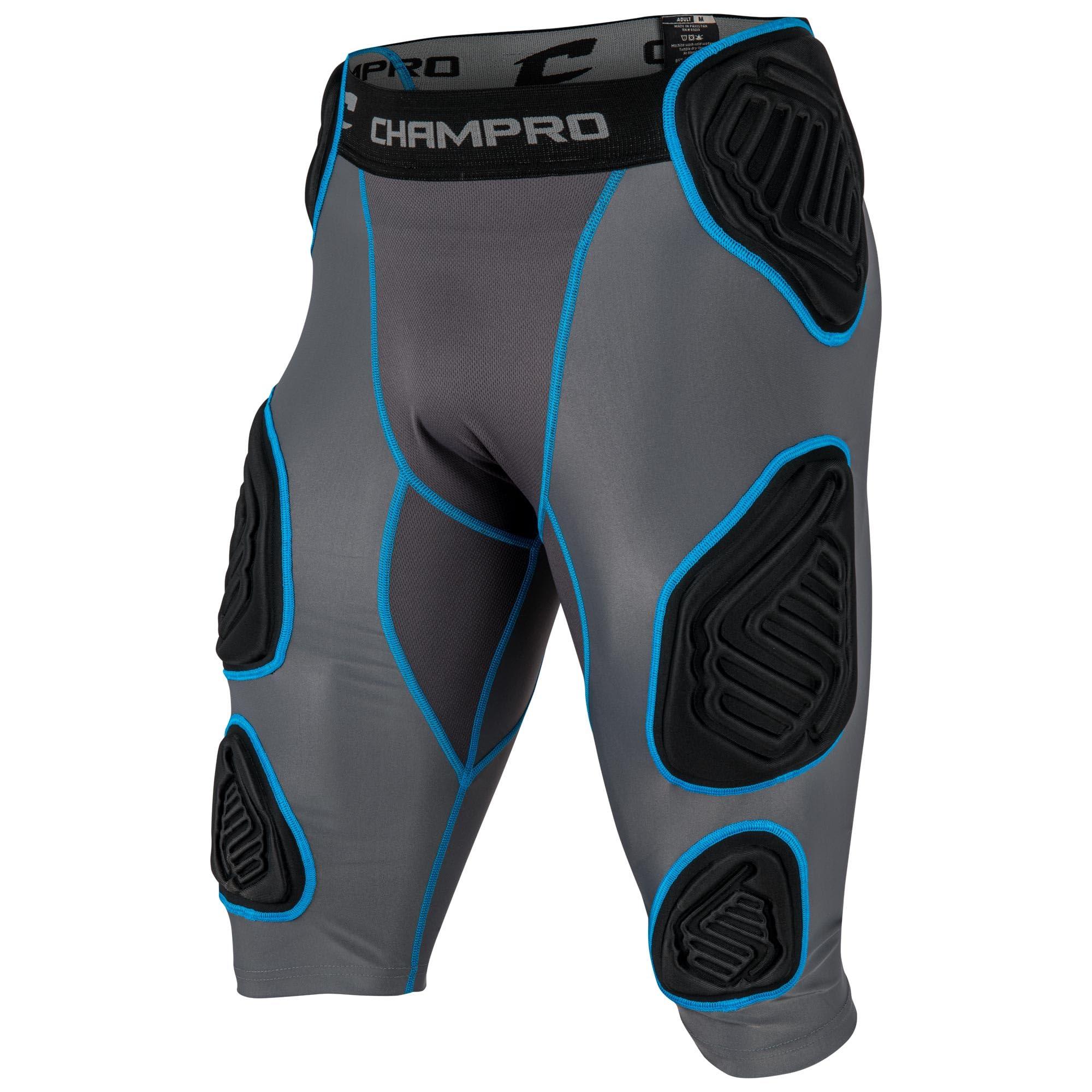 Champro Bull Rush 7-Pad Girdle, Charcoal, Black Inset, Adult Large (FPGU17AGRL) image