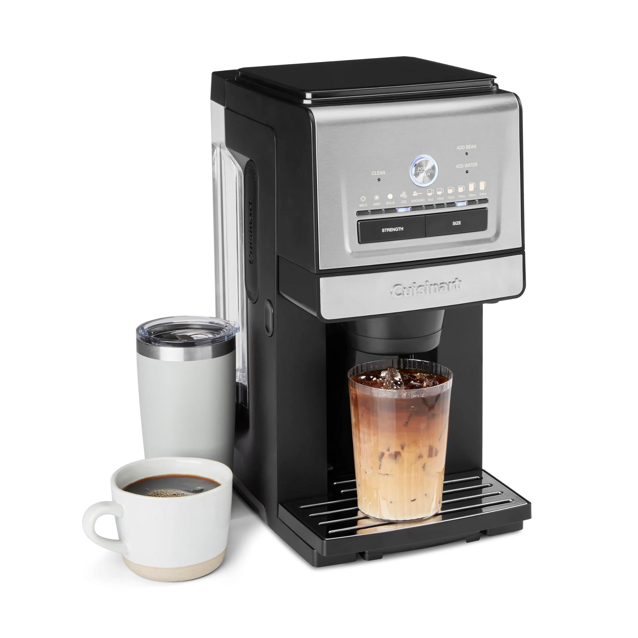 Cuisinart Coffee Maker, Grind and Brew Single Serve Coffee Maker, 6 Cup Sizes, Built-in Stainless Steel Burr Mill, Adjustable Strength, Grind Control and Over Ice Feature, Easy Cleaning, DGB-30 image