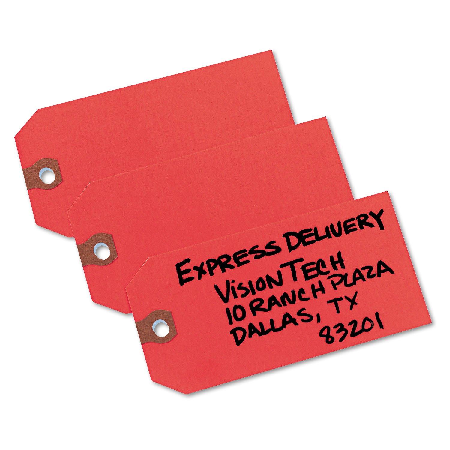 AVERY Shipping/Identification Tags, Unstrung, 4-3/4"x2-3/8", Red, 1000/Box AVE12345 image