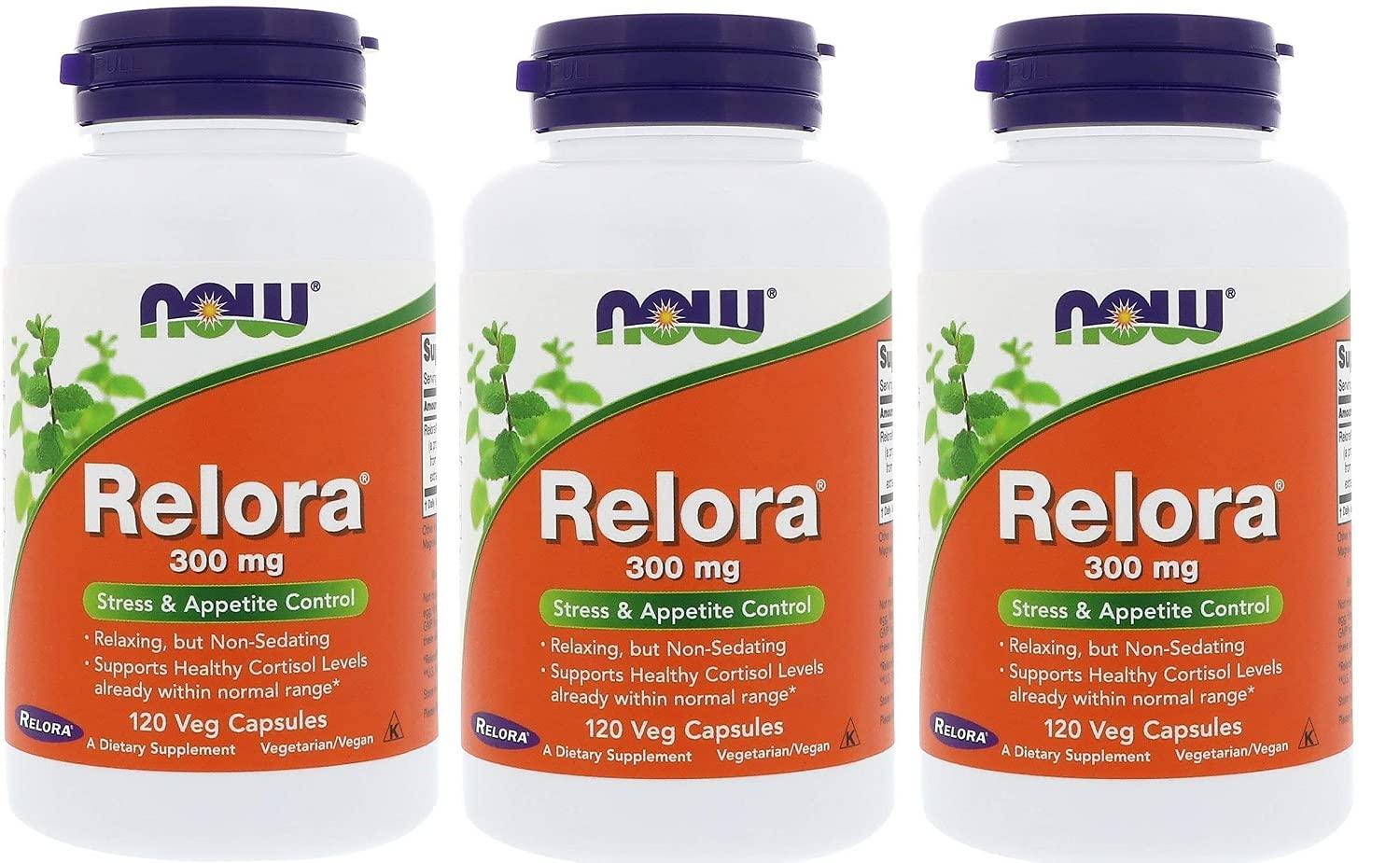 NOW Foods Relora 300 mg, Veg-Capsules, 120-Count (Pack of 3) image