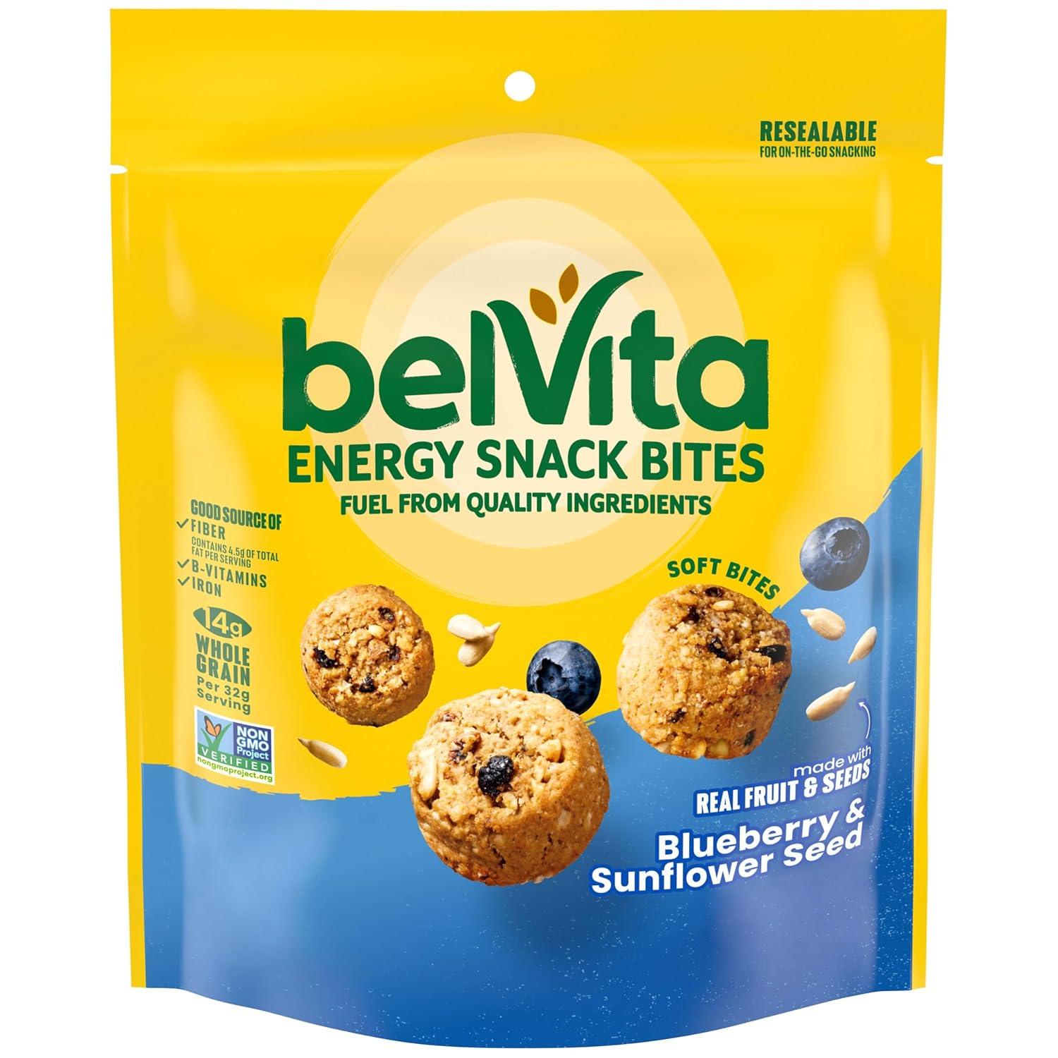 belVita Energy Snack Bites, Blueberry and Sunflower Seed, 5 oz, 1 Count (Pack of 6) image