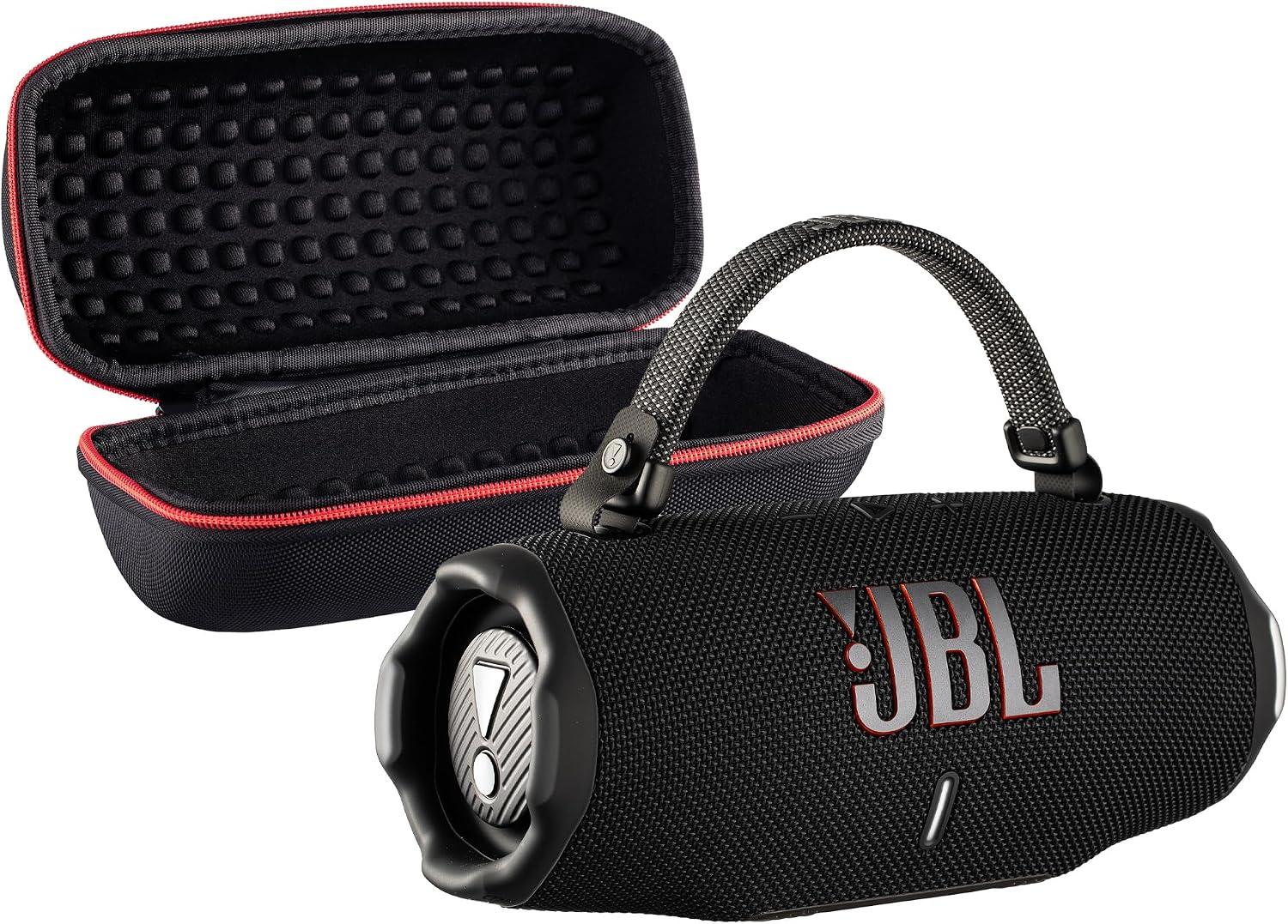 JBL Charge 6 Portable Bluetooth Speaker (Black) | IP68 Waterproof, DustProof, and DropProof, Outdoor Wireless Audio |28Hrs Playtime + Travel Case Bundle image