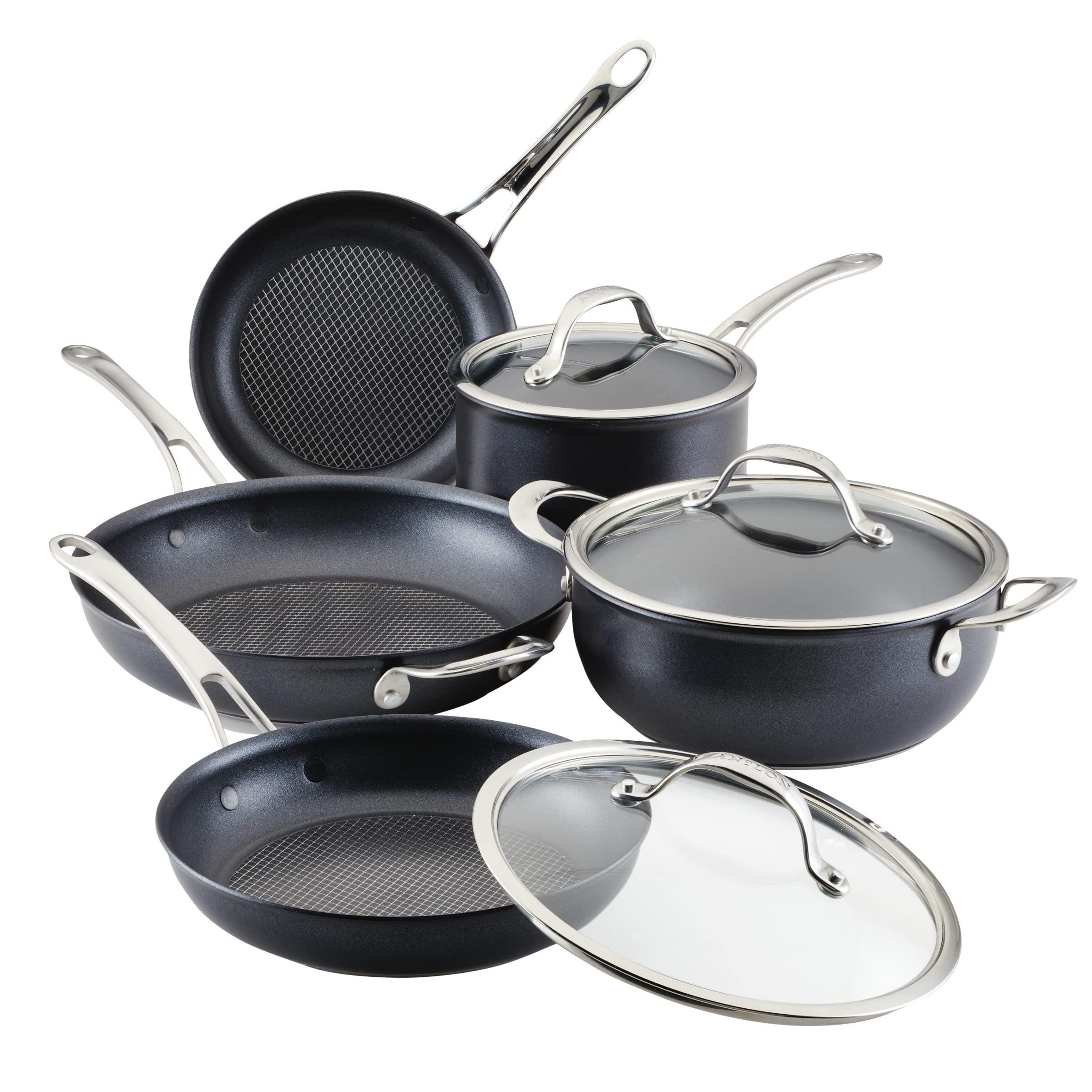 Anolon X Cookware/Pots and Pans Set, 8 Piece, Dark Gray image